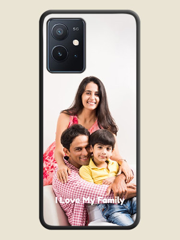 Custom Full Single Pic Upload With Text On Space Black Personalized Soft Matte Phone Covers -Iqoo Z6 5G