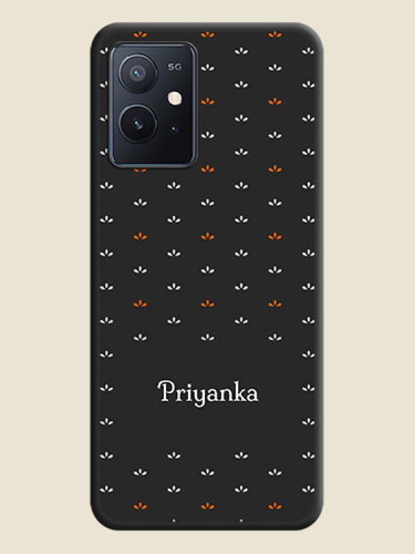 Custom Simple Pattern With Custom Text On Space Black Personalized Soft Matte Phone Covers -Iqoo Z6 5G