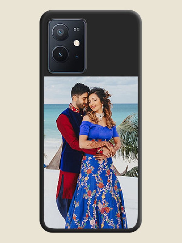 Custom Image Upload With Space Black Color On Custom Soft Matte Mobile Back Cover - Iqoo Z6 5G