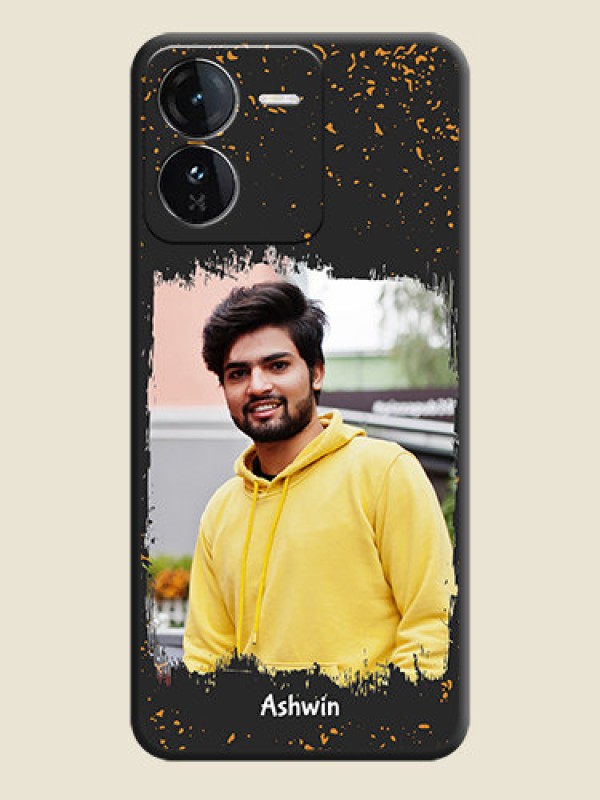 Custom Spray Free Design on Photo On Space Black Custom Soft Matte Mobile Back Cover - iQOO Z9 5G