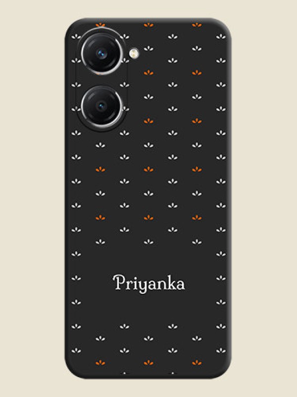 Custom Simple Pattern With Custom Text On Space Black Custom Soft Matte Mobile Back Cover - iQOO Z9 Lite 5G