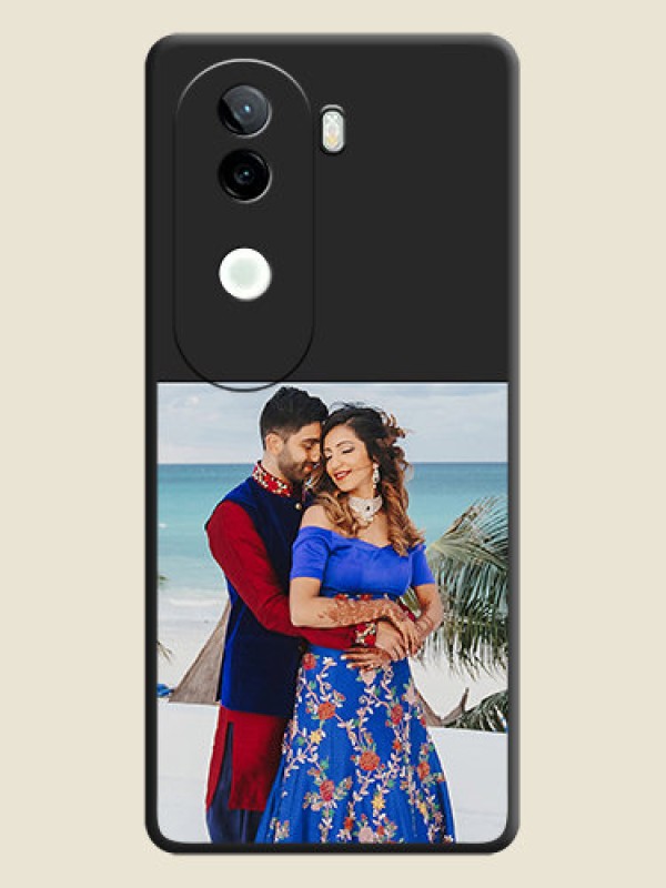 Custom Image Upload With Space Black Color On Custom Soft Matte Mobile Back Cover - Iqoo Z9S 5G
