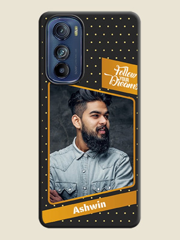 Custom Follow Your Dreams with White Dots on Space Black Custom Soft Matte Phone Cases - Motorola Edge 30
