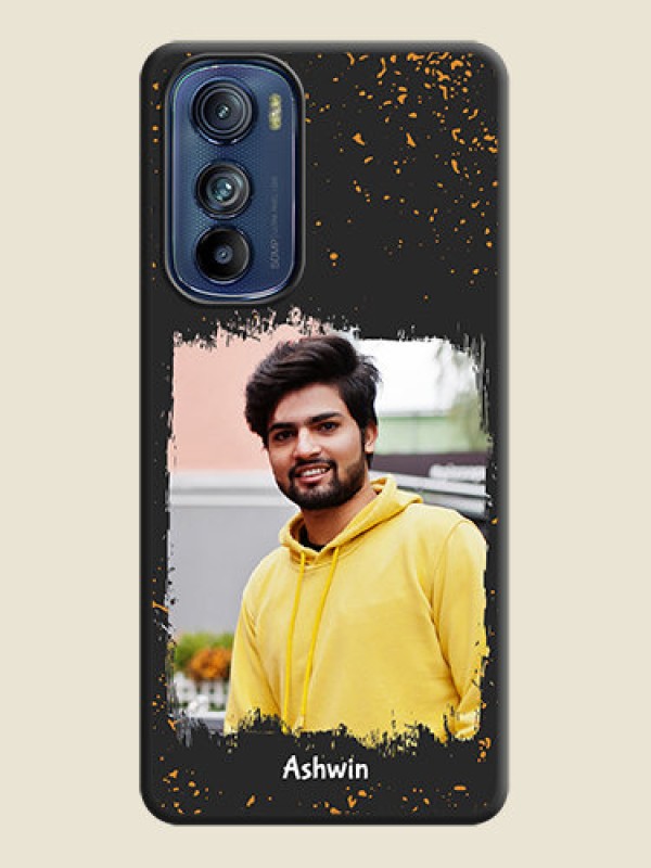 Custom Spray Free Design on Photo on Space Black Soft Matte Phone Cover - Motorola Edge 30