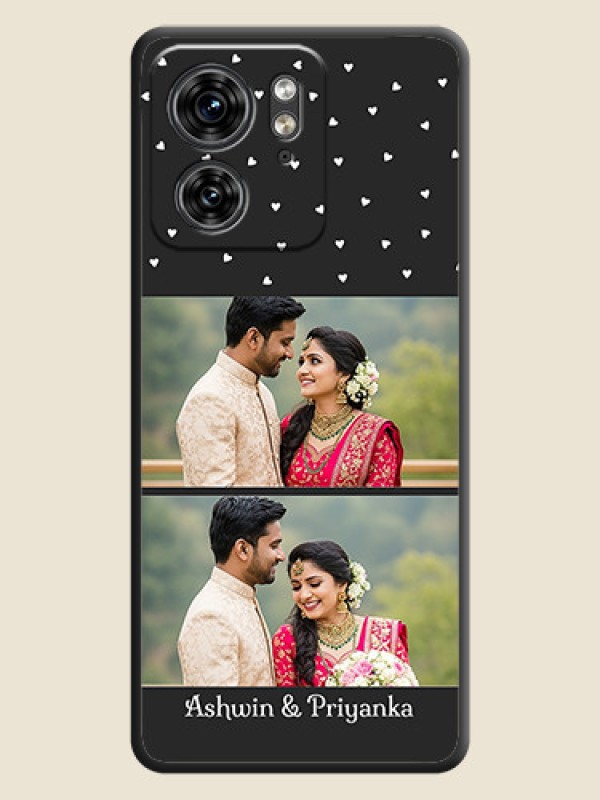 Custom Miniature Love Symbols with Name on Space Black Custom Soft Matte Back Cover - Edge 40