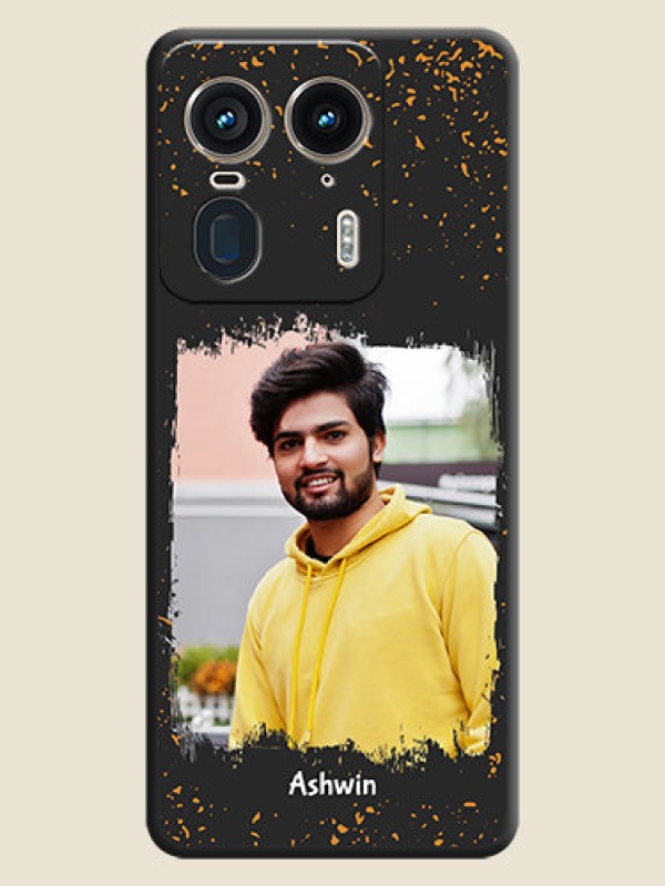 Custom Spray Free Design on Photo On Space Black Custom Soft Matte Mobile Back Cover - Motorola Edge 50 Ultra 5G