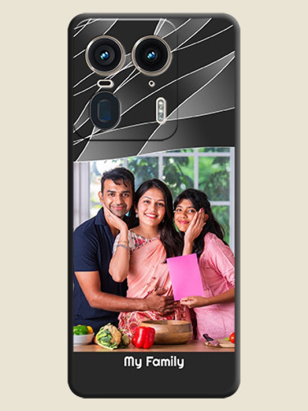 Custom Mixed Wave Lines on Photo On Space Black Custom Soft Matte Mobile Back Cover - Motorola Edge 50 Ultra 5G