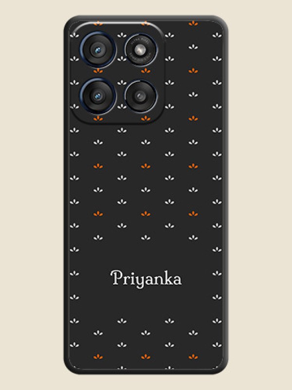 Custom Simple Pattern With Custom Text On Space Black Custom Soft Matte Mobile Back Cover - Motorola Edge 60 Stylus