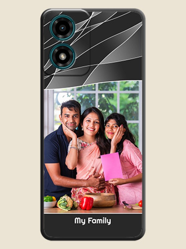 Custom Mixed Wave Lines - Photo on Space Black Soft Matte Mobile Cover - Motorola G04