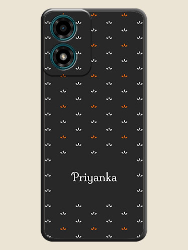 Custom Simple Pattern With Custom Text On Space Black Personalized Soft Matte Phone Covers - Motorola G04
