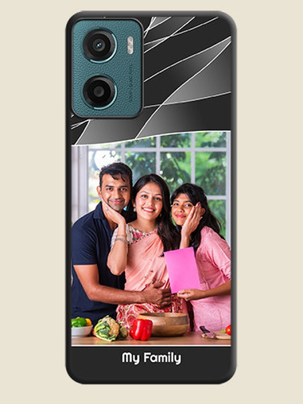 Custom Mixed Wave Lines on Photo On Space Black Custom Soft Matte Mobile Back Cover - Motorola G05