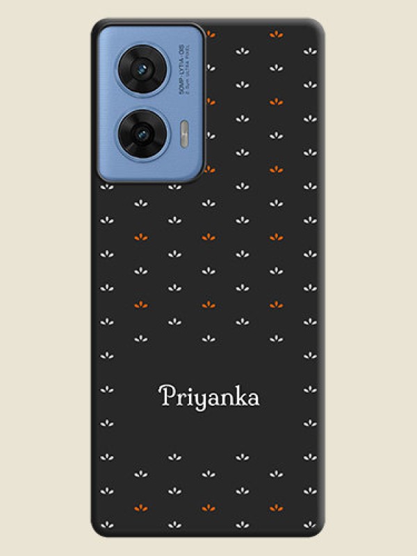 Custom Simple Pattern With Custom Text On Space Black Custom Soft Matte Mobile Back Cover - Motorola G96 5G