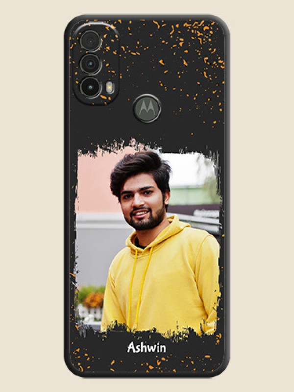 Custom Spray Free Design on Photo on Space Black Soft Matte Phone Cover - Moto E40