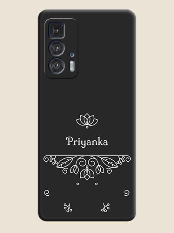Custom Lotus Garden Custom Text On Space Black Personalized Soft Matte Phone Covers -Motorola Moto Edge 20 Pro