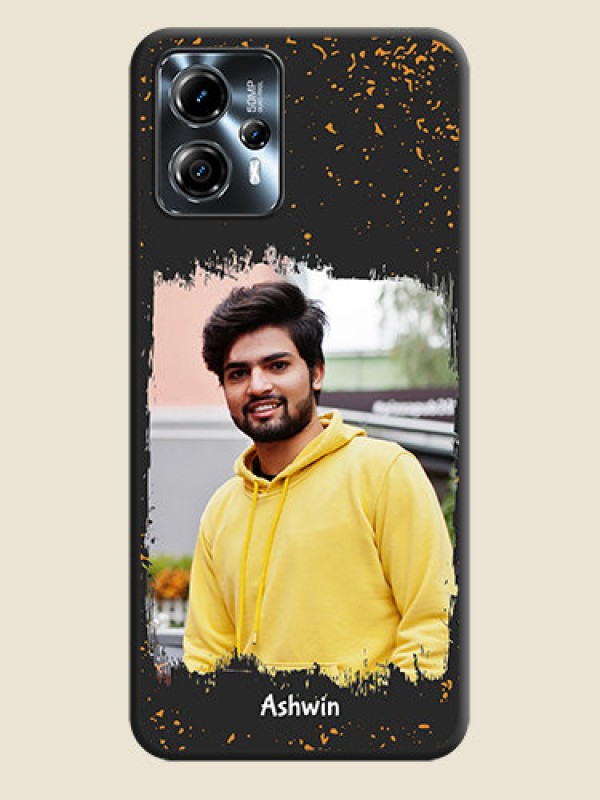 Custom Spray Free Design on Photo on Space Black Soft Matte Phone Cover - Moto G13