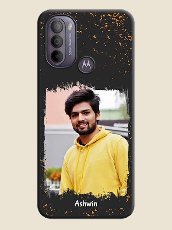 Custom Spray Free Design on Photo on Space Black Soft Matte Phone Cover - Moto G31