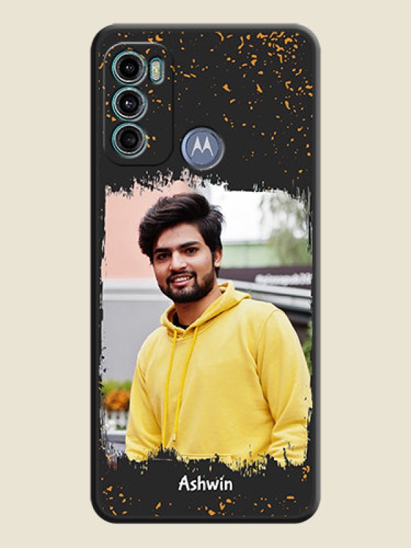 Custom Spray Free Design on Photo on Space Black Soft Matte Phone Cover - Motorola Moto G40 Fusion