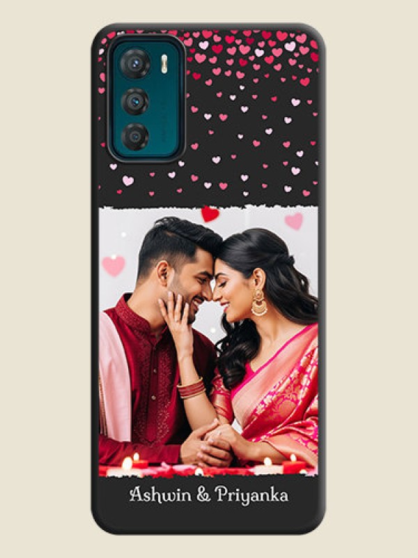 Custom Fall in Love with Your Partner  on Photo on Space Black Soft Matte Phone Cover - Motorola Moto G42