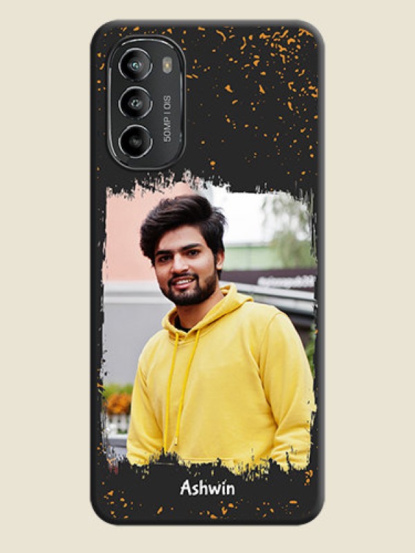 Custom Spray Free Design on Photo on Space Black Soft Matte Phone Cover - Moto G82