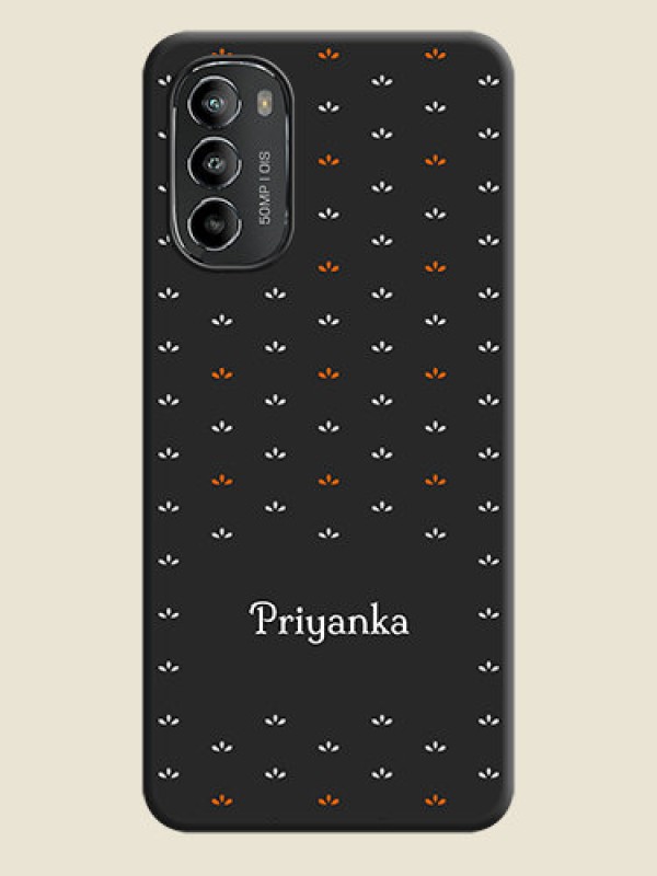 Custom Simple Pattern With Custom Text On Space Black Personalized Soft Matte Phone Covers -Motorola Moto G82