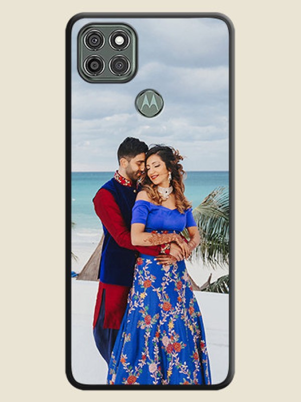 Custom Full Single Pic Upload On Space Black Personalized Soft Matte Phone Covers -Motorola Moto G9 Power