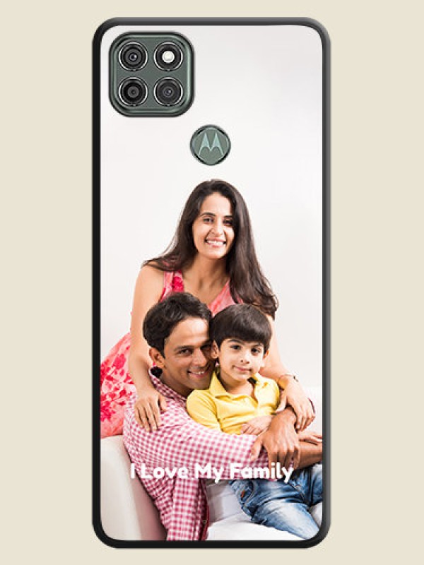 Custom Full Single Pic Upload With Text On Space Black Personalized Soft Matte Phone Covers -Motorola Moto G9 Power