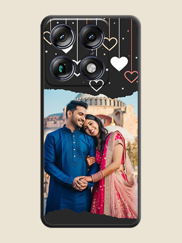 Custom Love Hangings with Splash Wave Picture On Space Black Custom Soft Matte Mobile Back Cover - Motorola Signature 5G