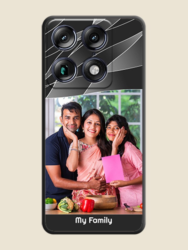 Custom Mixed Wave Lines on Photo On Space Black Custom Soft Matte Mobile Back Cover - Motorola Signature 5G
