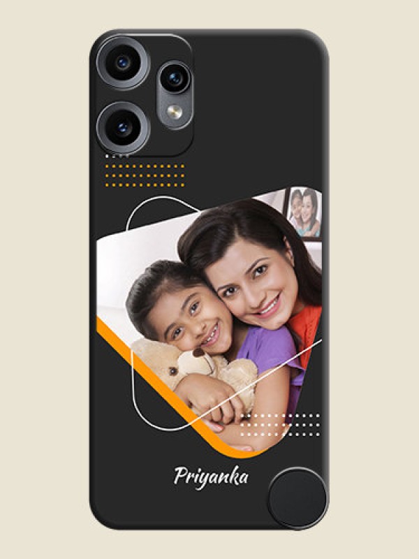 Custom Yellow Triangle on Photo On Space Black Custom Soft Matte Mobile Back Cover - Nothing CMF Phone 2 Pro 5G