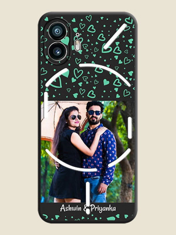 Custom Sea Green Indefinite Love Pattern - Photo on Space Black Soft Matte Mobile Cover - Nothing Phone 2