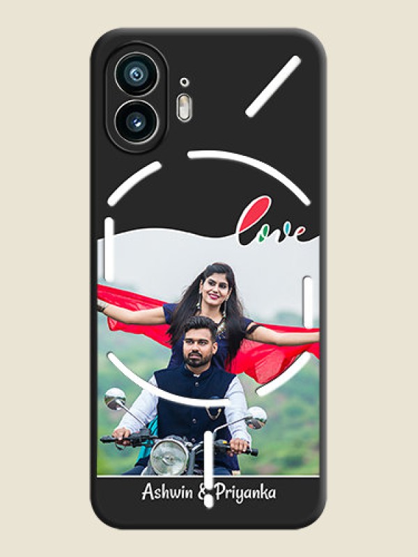 Custom Fall in Love Pattern with Picture - Photo on Space Black Soft Matte Mobile Case - Nothing Phone 2