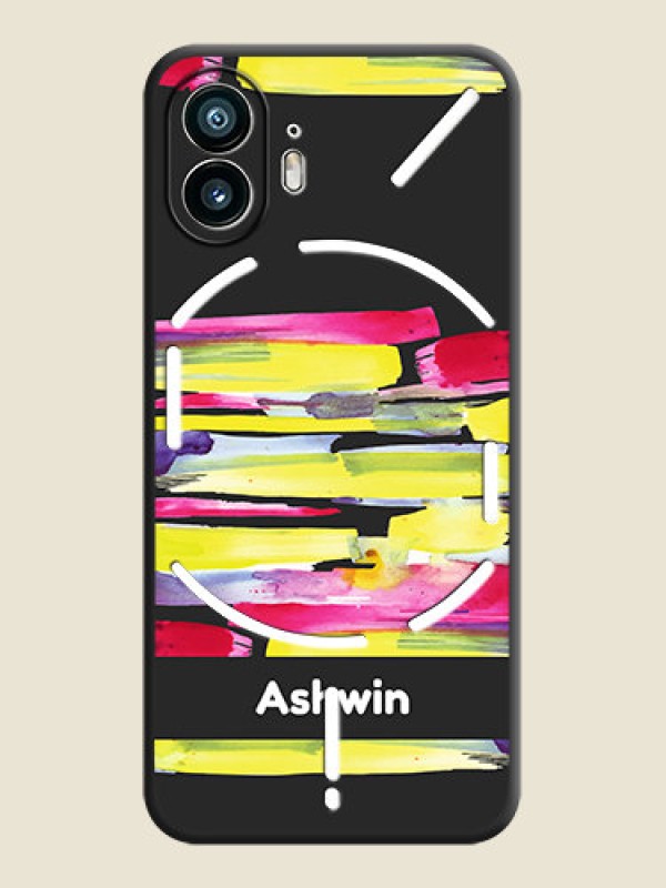 Custom Brush Coloured on Space Black Personalized Soft Matte Phone Covers - Nothing Phone 2