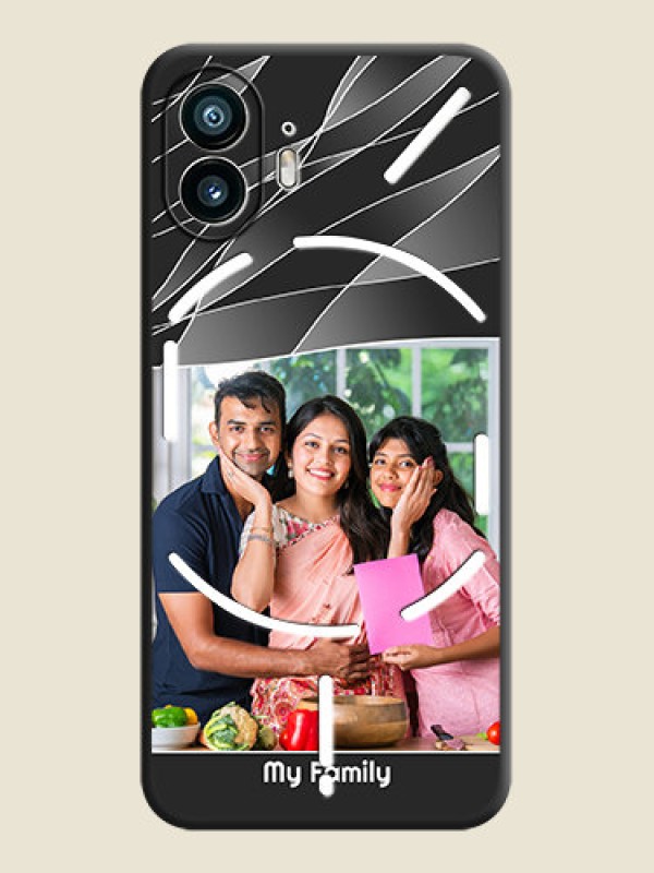Custom Mixed Wave Lines - Photo on Space Black Soft Matte Mobile Cover - Nothing Phone 2