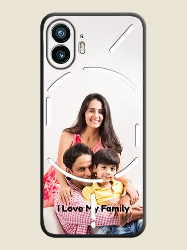 Custom Full Single Pic Upload With Text On Space Black Personalized Soft Matte Phone Covers - Nothing Phone 2