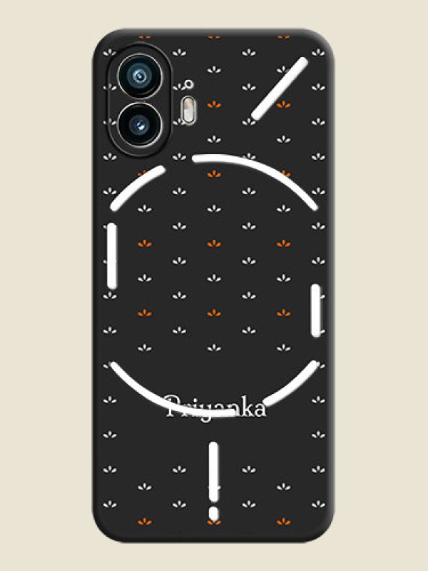 Custom Simple Pattern With Custom Text On Space Black Personalized Soft Matte Phone Covers - Nothing Phone 2