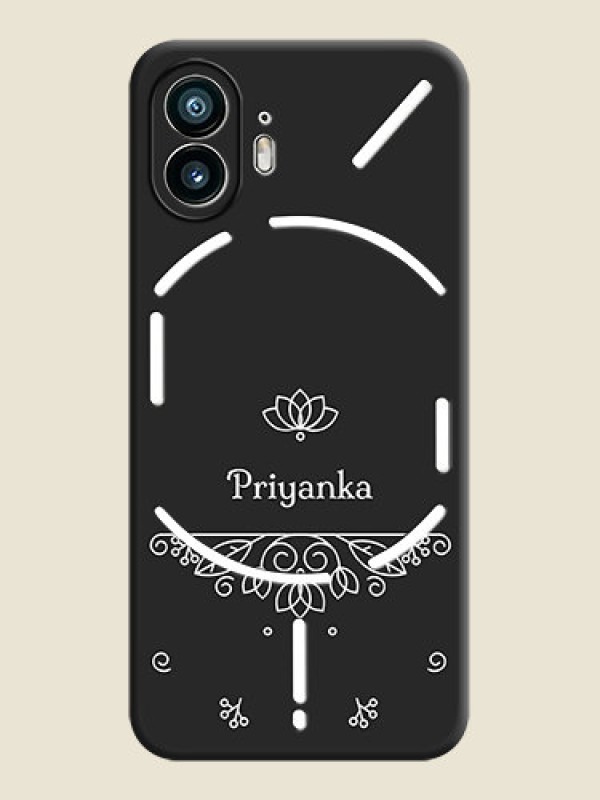 Custom Lotus Garden Custom Text On Space Black Personalized Soft Matte Phone Covers - Nothing Phone 2