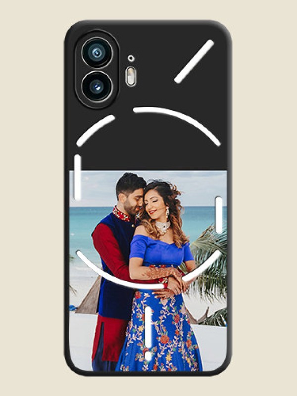 Custom Image Upload With Space Black Color On Custom Soft Matte Mobile Back Cover - Nothing Phone 2