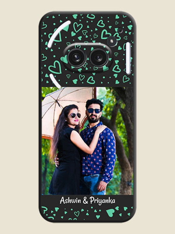 Custom Sea Green Indefinite Love Pattern on Photo On Space Black Custom Soft Matte Mobile Back Cover - Nothing Phone 2A Plus