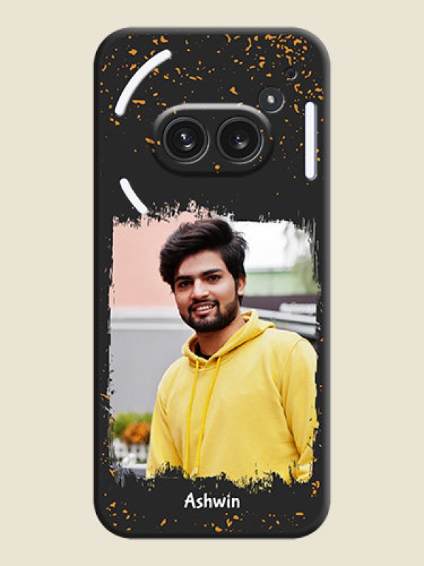 Custom Spray Free Design on Photo On Space Black Custom Soft Matte Mobile Back Cover - Nothing Phone 2A Plus
