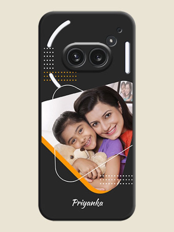 Custom Yellow Triangle on Photo On Space Black Custom Soft Matte Mobile Back Cover - Nothing Phone 2A Plus
