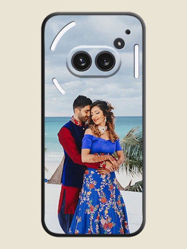 Custom Full Single Pic Upload On Space Black Custom Soft Matte Mobile Back Cover - Nothing Phone 2A Plus