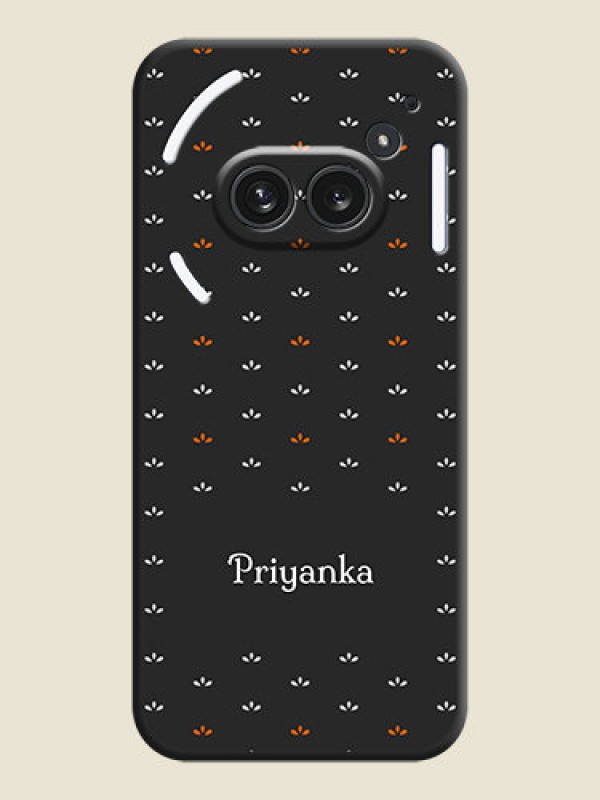 Custom Simple Pattern With Custom Text On Space Black Custom Soft Matte Mobile Back Cover - Nothing Phone 2A Plus