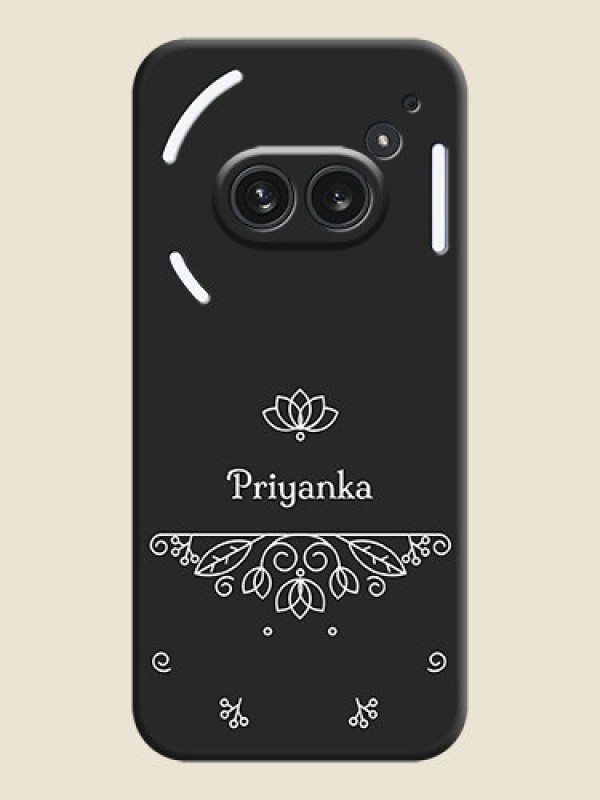 Custom Lotus Garden Custom Text On Space Black Custom Soft Matte Mobile Back Cover - Nothing Phone 2A Plus
