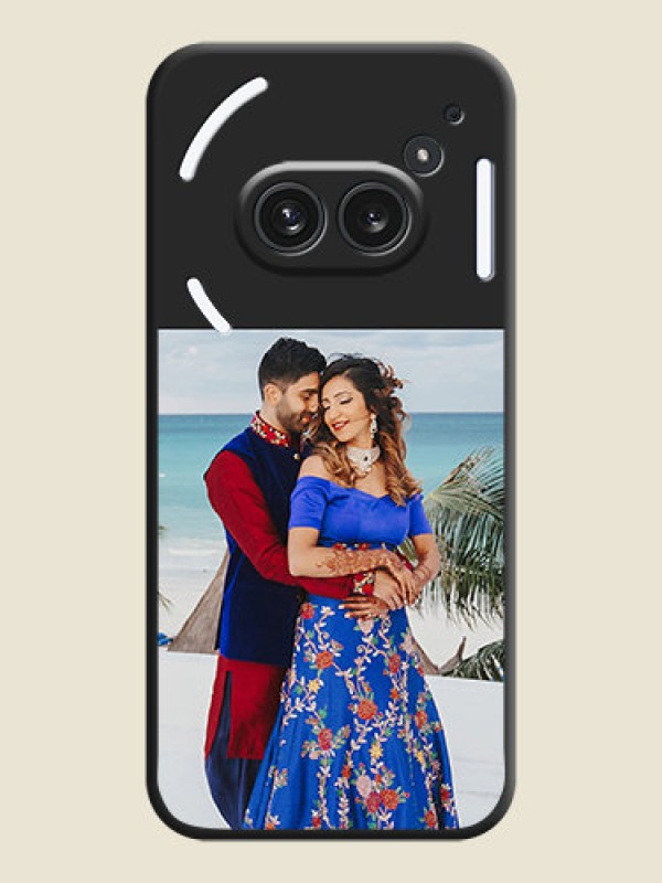 Custom Image Upload With Space Black Color On Custom Soft Matte Mobile Back Cover - Nothing Phone 2A Plus