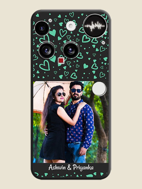 Custom Sea Green Indefinite Love Pattern on Photo On Space Black Custom Soft Matte Mobile Back Cover - Nothing Phone 3 5G