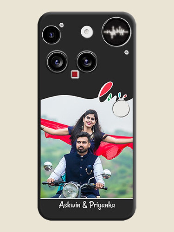 Custom Fall in Love Pattern with Picture on Photo On Space Black Custom Soft Matte Mobile Back Cover - Nothing Phone 3 5G