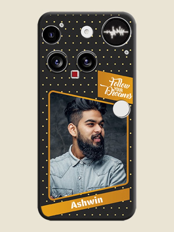 Custom Follow Your Dreams with White Dots On Space Black Custom Soft Matte Mobile Back Cover - Nothing Phone 3 5G