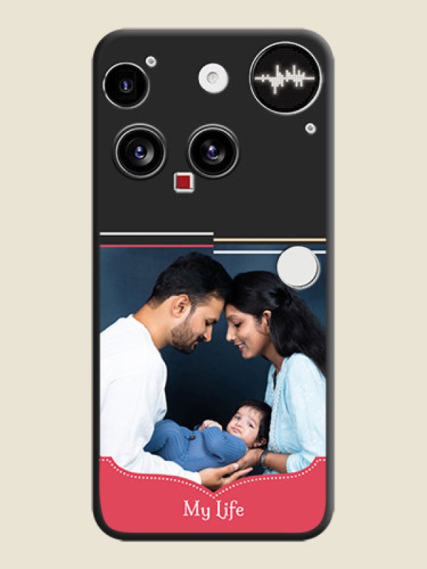 Custom Classic Plain Design with Name On Space Black Custom Soft Matte Mobile Back Cover - Nothing Phone 3 5G