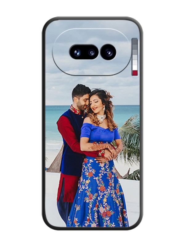 Custom Full Single Pic Upload On Space Black Custom Soft Matte Mobile Back Cover - Nothing Phone 4A 5G
