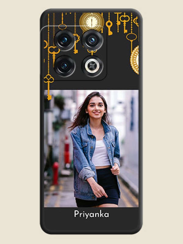 Custom Decorative Design with Text on Space Black Custom Soft Matte Back Cover - OnePlus 10 Pro 5G